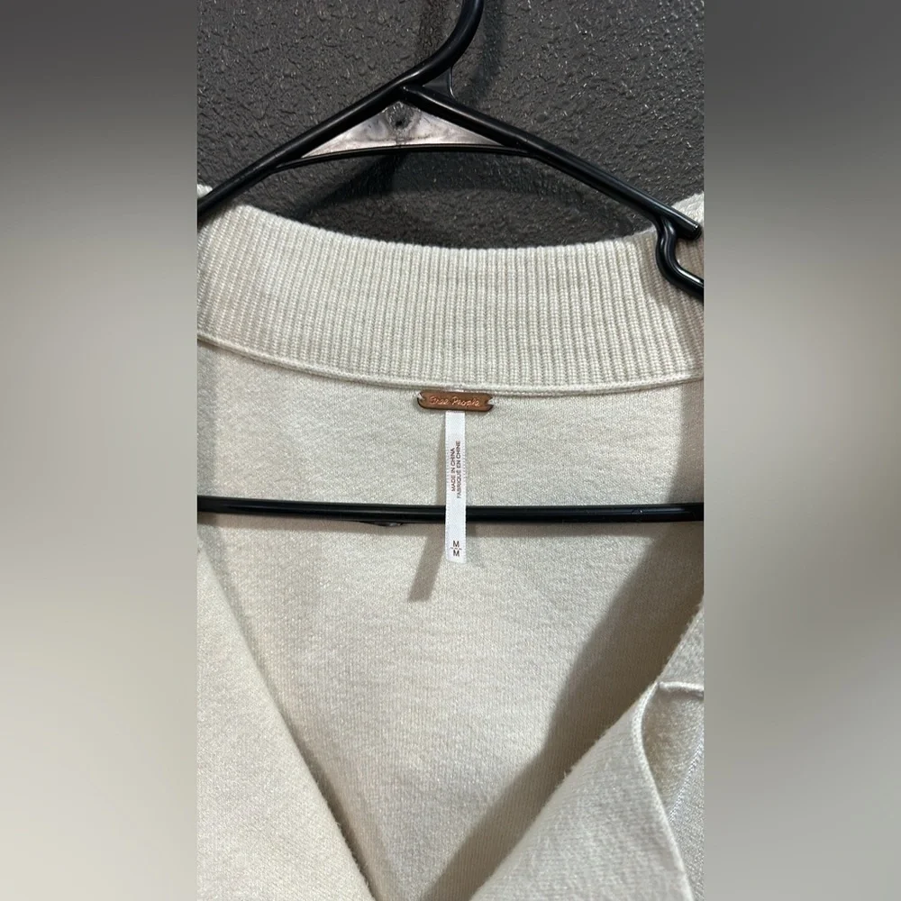 Free people Georgia sweater hoodie cream moto cut - Picture 5 of 11